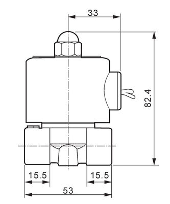 2W040-10 Прямая работа с соленоидным клапаном 2-сторонний латунь 3/8 дюйма