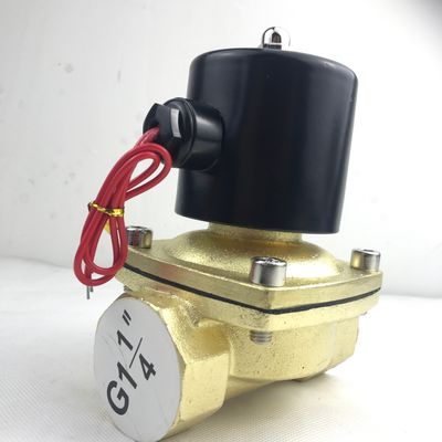 Обычно открыт 2W350-35 1 1/4 дюйма Чистый латунный соленоидный клапан Водный воздушный клапан NO
