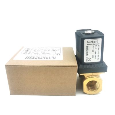 Burkert 00221654 6213 Тип G1/2 2/2 Нормально закрытый 1.3 Дверь для потока, EPDM Запечатанная -30 ~ + 90 ° C Корпус латуниного клапана DC24V 8W 0-10bar