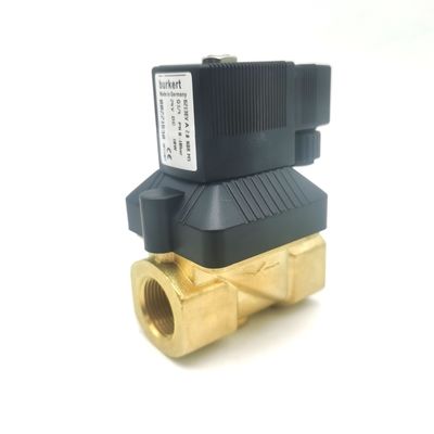 Burkert электромагнитный клапан 00125367 6014 C Прямая работа Подключение нижней пластины Обычно закрыто 2.0 Дверь для потока DC24V 8W Корпус латуниного клапана 0 ~ 10bar