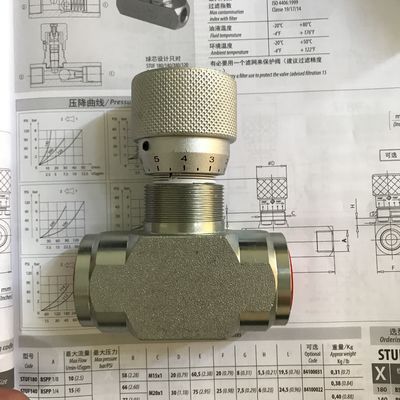 Прецизионный дроссельный клапан с шкалой STB-G1/4 STB-G3/8 STB-G3/4 STB-G1 Гидравлический дроссельный клапан
