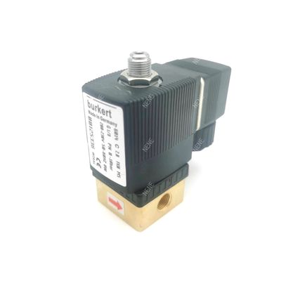 00125301 Соленоидный клапан Burkert 6013 Тип прямого действия G1/4 дюйм 2/2 Нормально закрытый 3.0 Дверь для потока FKM Запечатанный латунный клапан 24VDC 8W 0 ~ 6bar