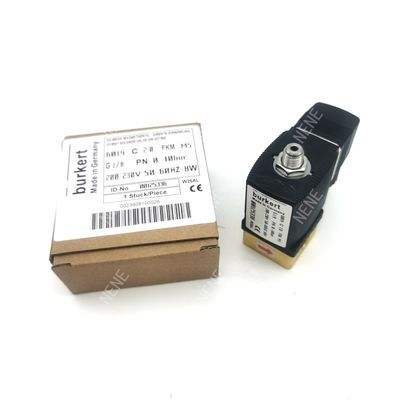 00125301 Соленоидный клапан Burkert 6013 Тип прямого действия G1/4 дюйм 2/2 Нормально закрытый 3.0 Дверь для потока FKM Запечатанный латунный клапан 24VDC 8W 0 ~ 6bar