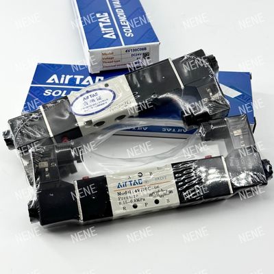 4V130C-M5 AIRTAC Электромагнитный клапан AC220V DC24V 5/3-угольный взрывозащитный
