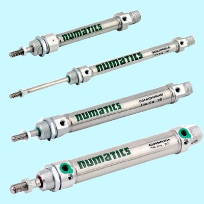 Пневматический цилиндр ASCO с поршнем для регулировки скорости G435AG1N25CSH, ход 25 мм, одностороннего действия