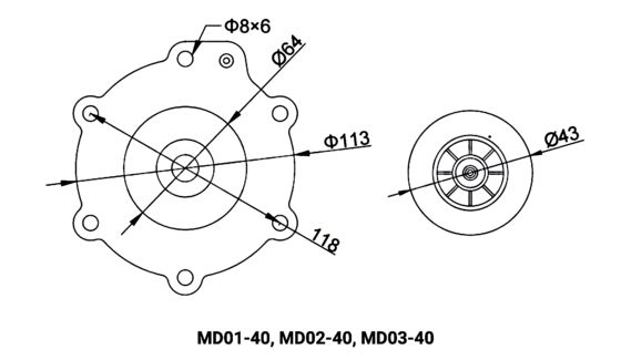 Мембрана 1,5 дюйма MD01-40 MD02-40 MD03-40 для импульсного клапана TH5840 TH5440 1 1/2"