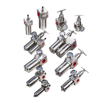 SR400 3/8” 1/2” Пневматический фильтр-регулятор-лубрикатор из нержавеющей стали, регулирующий клапан давления