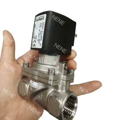 Industrial Electric Solenoid Valve 00323986/00323987 with Stainless Steel Body 40.0 Flow Hole FKM Seal BURKERT