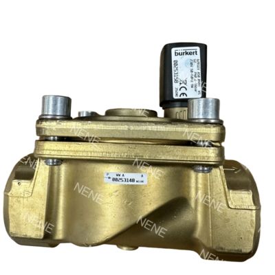 Burkert Solenoid Valve 00221859 6281 G1 1/4 2/2 Normally Closed 25.0 Flow Hole NBR Sealed Brass Valve Body DC24V 8W 0.2-16bar -10~+80 ℃