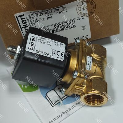 Burkert Valve 00253157 6281 Type G2 2/2 Normally Closed 50.0 Flow Hole NBR Sealed Brass Valve Body AC24V 8W 0.2-16bar Solenoid Valve