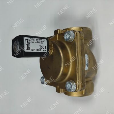 Электромагнитный клапан AC220V для высоких температур, тип BURKERT 6281 00221870, G3/8, 2/2, нормально закрытый, латунный корпус, 13.0 отверстие, уплотнение FKM, 8 Вт, 0.2-16 бар, от 0 до +120°C
