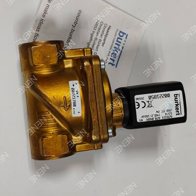 Электромагнитный клапан BURKERT Type 6281 00221878 AC24V с уплотнением из FKM для высоких температур, G3/4 2/2 НЗ, латунный корпус, 20.0 отверстие, 8Вт, 0.2-16бар, 0~+120°C