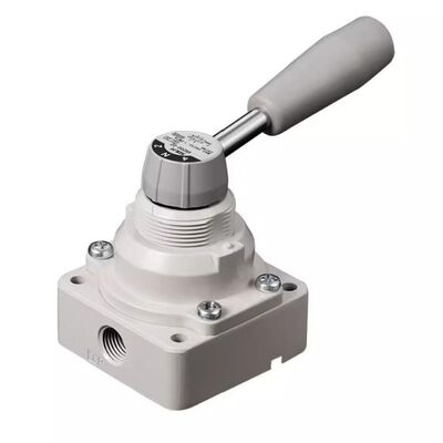VH312-03 2-позиционный (3/8) Отверстие сбоку VH312-02 2-позиционный (1/4) Ручной клапан - Ручное управление рычагом, Серия VH | SMC