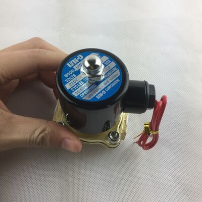 UW-25 Медное корпусное обычно закрытое воздушное клапано Двухсторонний электромагнитный клапан Водный клапан Соленоидный клапан