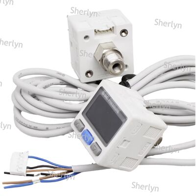 Промышленный цифровой датчик давления SMC ISE30A-01-N-L с выходом NPN, диапазон 1 МПа, специальный для мониторинга давления в пневматических системах