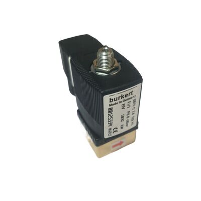 Электромагнитный клапан Burkert 00134240 6013 прямого действия G1/8 2/2 НЗ 2,5 мм проходное отверстие уплотнение FKM латунный корпус 24VDC 8W 0-10 бар