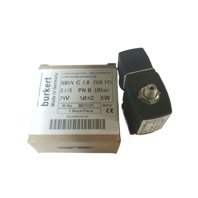 Burkert 00125301 Промышленный электропривод, G1 / 4 дюймовый порт, 3,0 проточного отверстия, FKM запечатанный латунный корпус, 24V постоянная мощность 8W, 0 ~ 6bar применение низкого давления