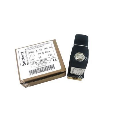 Burkert 00125301 Промышленный электропривод, G1 / 4 дюймовый порт, 3,0 проточного отверстия, FKM запечатанный латунный корпус, 24V постоянная мощность 8W, 0 ~ 6bar применение низкого давления