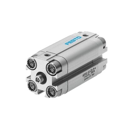 Упаковка для пищевых продуктов и напитков Festo ADVU-16-30-P-A 156512 Ход внутренней резьбы 30 мм Компактный цилиндр Диаметр цилиндра 16 мм Порт M5 двойного действия Магнитный поршень ISO 6432