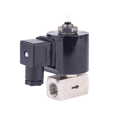 8.16AAS020B Порт Размер G1/8 G1/4 G3/8 Водный клапан SS304 PTFE Материал уплотнения 2 мм Размер отверстия Напряжение 24VDC 120 бар Давление