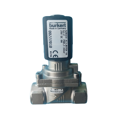 Электромагнитный клапан Burkert тип 6281 серво-мембранный 00323973 00323975 G1/2 внутренняя резьба 2/2 НЗ с ручным управлением корпус клапана из нержавеющей стали уплотнение FKM 13.0 проходное отверстие DC24V AC220V