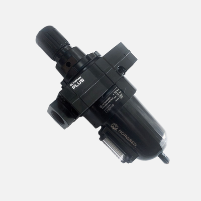NORGREN B68G‐6GK‐AR3‐RLN B68G‐NNK‐MR3‐RLN Olympian Plus Filter‐Regulator Алюминиевая чаша Авто-ручный отвод 40μm Не поднимающийся замок Кнопка Макс 17Bar Для тяжелых сжатых воздушных цепей