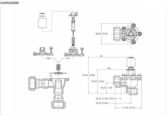 GOYEN 3/4 дюймовый импульсный клапан CA20DD CA20DD4 с натяжкой прямого угла K2000 K2007