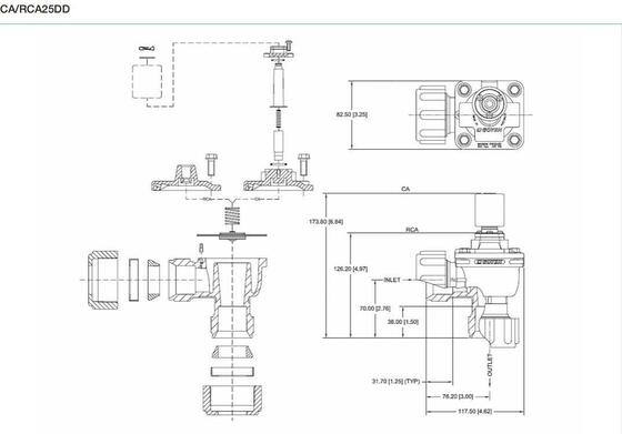 GOYEN CA25DD 1-дюймовый правоугольный ореховый импульсный клапан K2501 K2503