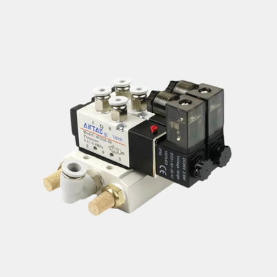 Airtac 4V310-08 Мультистанционный соленоидный клапан 2 / 3 / 4 / 5 / 6 Положение Интегрированная клапанная группа Внутренняя для многоканальной пневматической схемы
