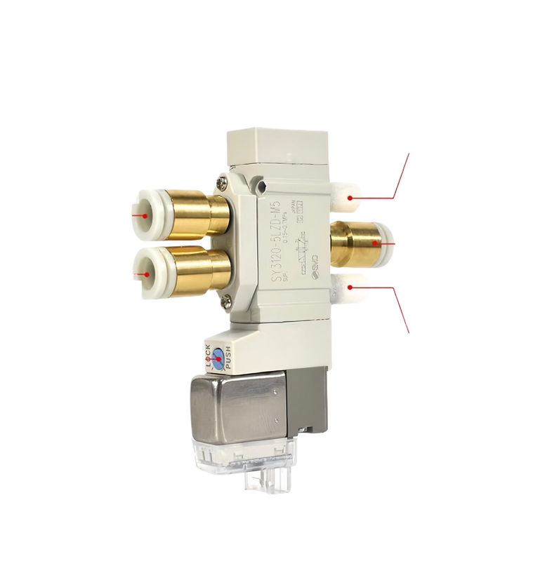 SMC SY3420-5LZD-C4 Пневматический соленоидный клапан DC24V 3 позиции Выхлопный центр Размер порта Ø4