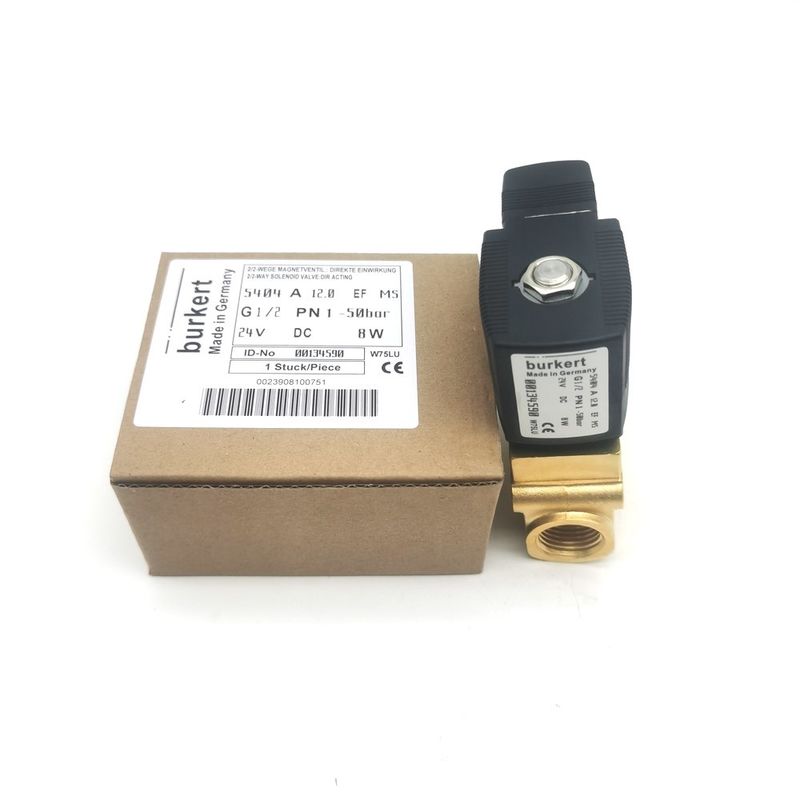 Burkert 00132865 AC24V Соленоидный клапан прямого действия G1/8 6014 C Обычно закрыт 0 ~ 25bar 3/2 Way Brass Body