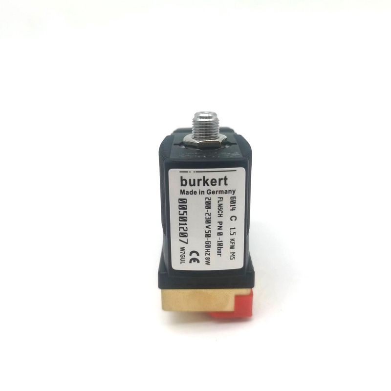 00134240 БУРКЕРТ 6013 Тип Прямое действие G1/8 дюйм 2/2 Нормально закрытое 2,5 отверстие для потока FKM Запечатанное латунное клапано 24VDC 8W 0 ~ 10bar