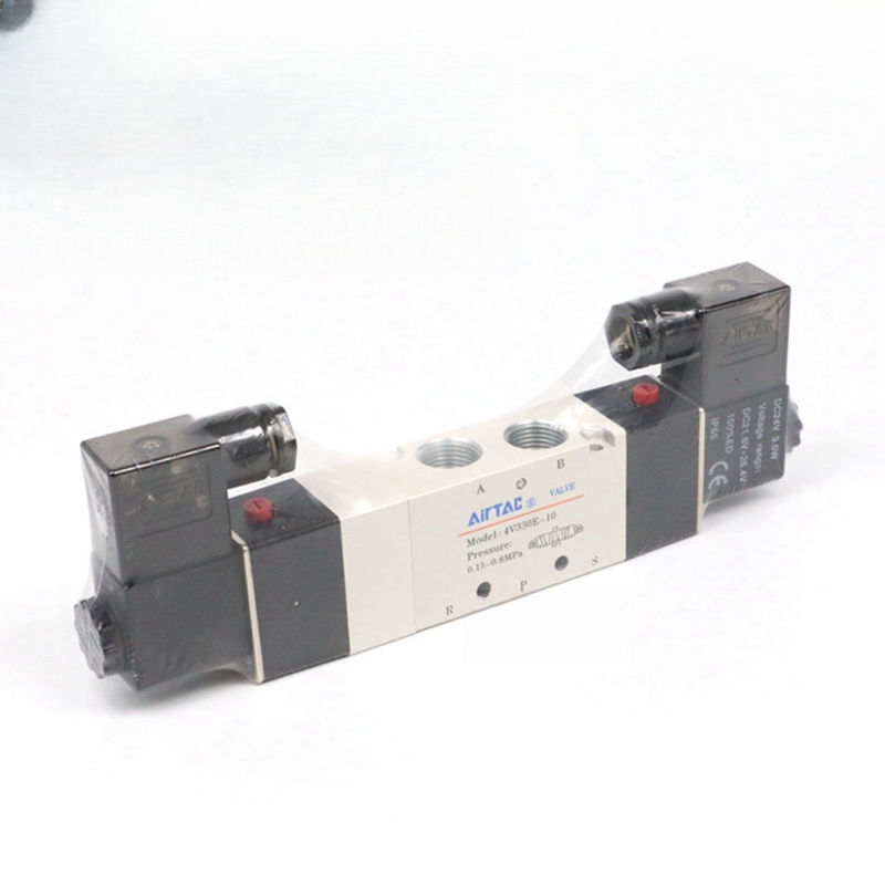 Airtac 4V330E-10: Соленоидный воздушный клапан ((5/2,5/3 путь) - 4V330E10BI 4V330P-10 AC220V