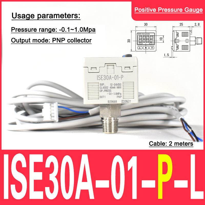 ISE30A-01-P ISE30A-01-P-L SMC цифровой датчик положительного давления типа P