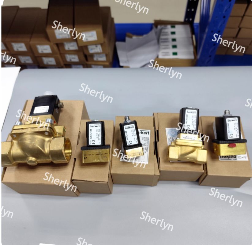 G1/8 Burkert Solenoid Valve 00125331 6014 C Normally Closed AC24V 0~16bar 3/2 Way Brass Body