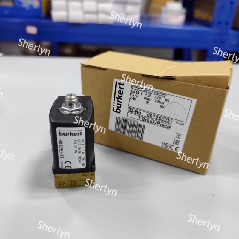 Burkert 00125334 Двухпозиционный трехнаправленный соленоидный клапан 6014 серии C, обычно закрытый G1/8
