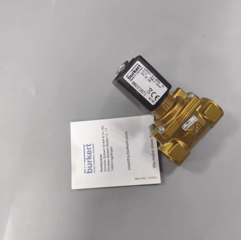 00221871 00221872 00221873 BURKERT G1/2 6281EV A 2/2 Обычно закрыт 13.0 Дверь для потока FKM Запечатанный корпус латуниного клапана