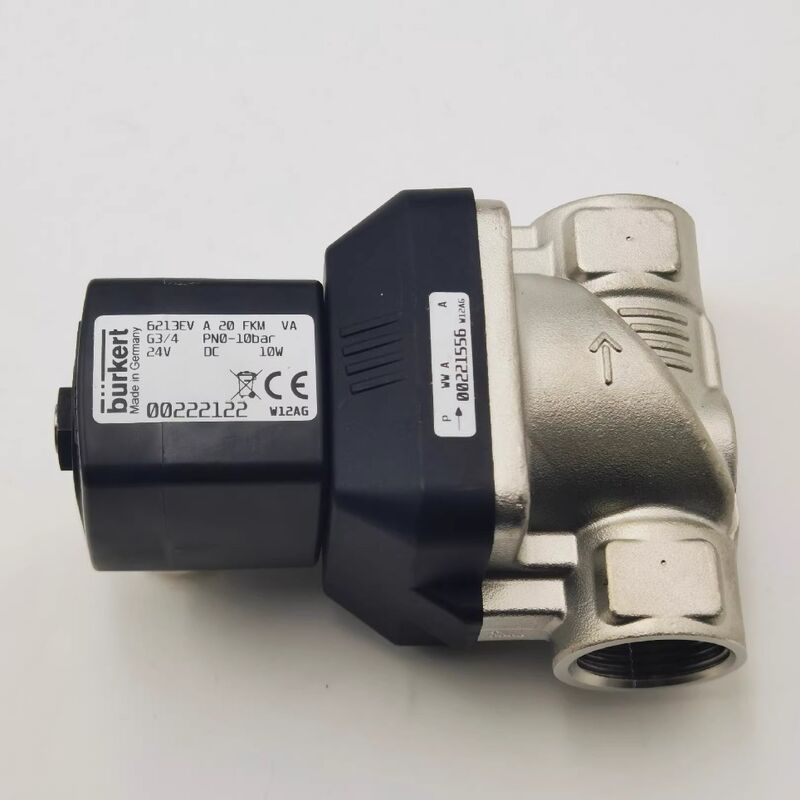 BURKERT 00222122 00222123 00222125 6213EV A 20 FKM VA G3/4 PN0-10bar Stainless steel solenoid valve