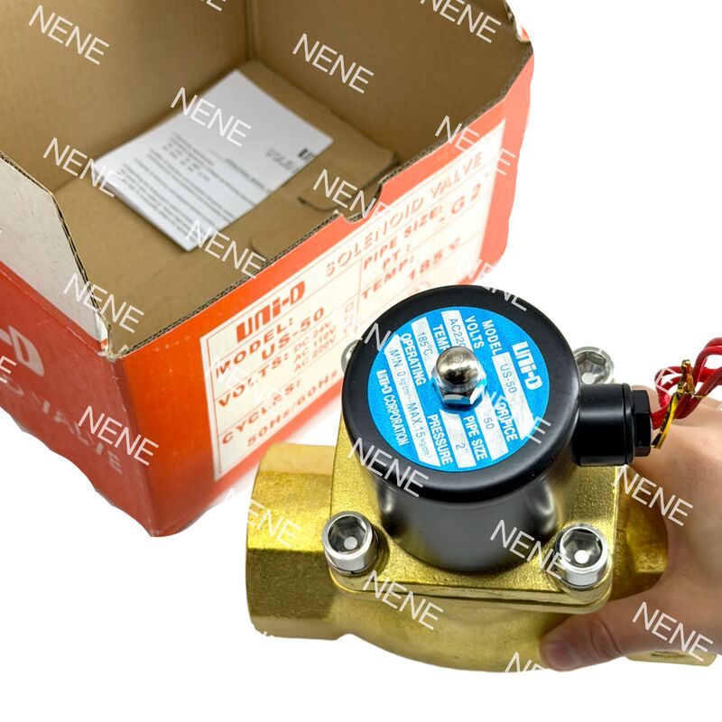 US-50 UNID Пневматический соленоидный клапан латунь 2" ОРИФИС 50 мм 2 дюйма -5°C ~ 185°C