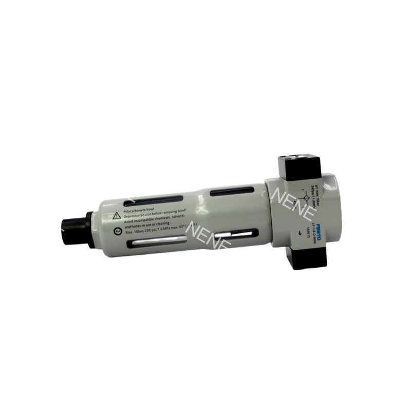 159612 Festo LF-1/8-D-MINI Фильтр сжатого воздуха Корпус из цинкового сплава Металлический колпак Защитная сетка Синтерованный фильтр Порт G1/8 0,5-12 бар 40 мкм Ручной слив