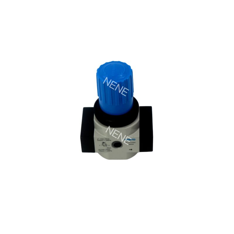 Регулятор давления диафрагмы прямого действия Festo LR-1/4-D-MINI-MPA 8002275 Цинковая сплав с ГМП Г1/4 0,5-12 бар 1500L/мин Заключимая вращающаяся кнопка