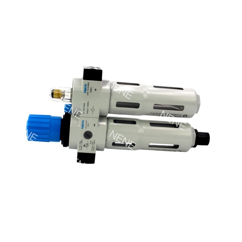Festo FRC-1/4-D-7-MINI-MPA 8002337 Zinc Alloy FRL 1300L/min G1/4 Manual Drain 40μm 0.5-7bar With MPA Gauge