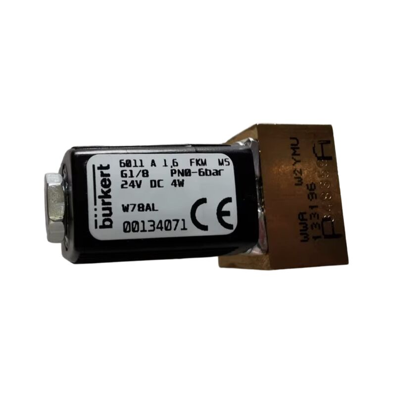 Burkert 00221886 6281 G1 1/4 2/2 Нормально закрытый 25,0 Отверстие для потока FKM Герметичный латунный корпус клапана 24 В постоянного тока 8 Вт 0,2–16 бар 0 ~ + 120 ℃