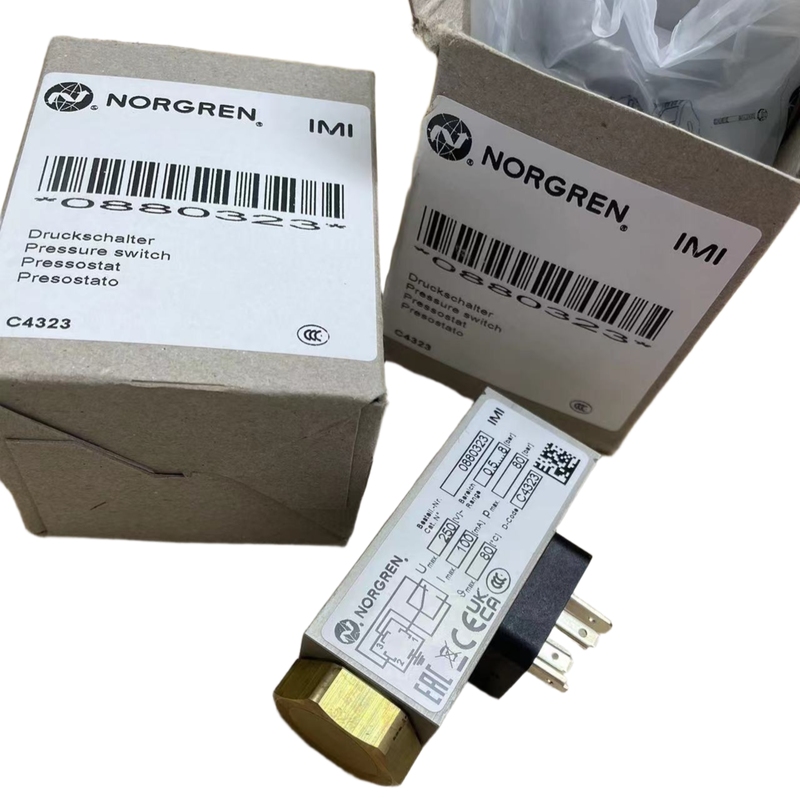 Реле давления G1/4 с диапазоном 0,5-8 бар NORGREN 0880323, датчик давления для трубопровода СОЖ станков