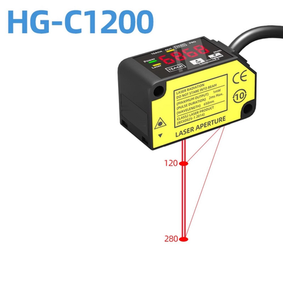 HG-C1200 Видимый красный лазерный датчик смещения 0,05 процента от полной шкалы на градус Цельсия температурная стабильность Свет включен/выключен выбираемый режим для промышленного тестирования положения